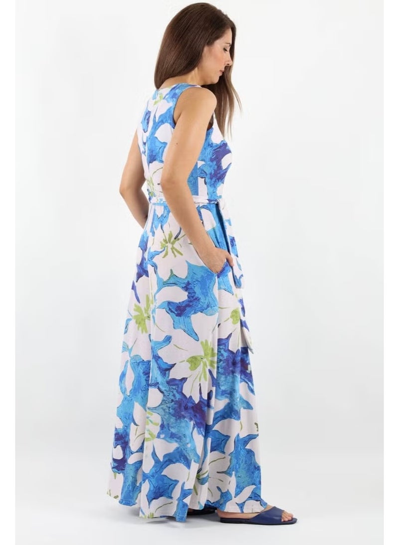 Ritnice Women's Summer Lycra Belted Wide Leg Jumpsuit - Image 3
